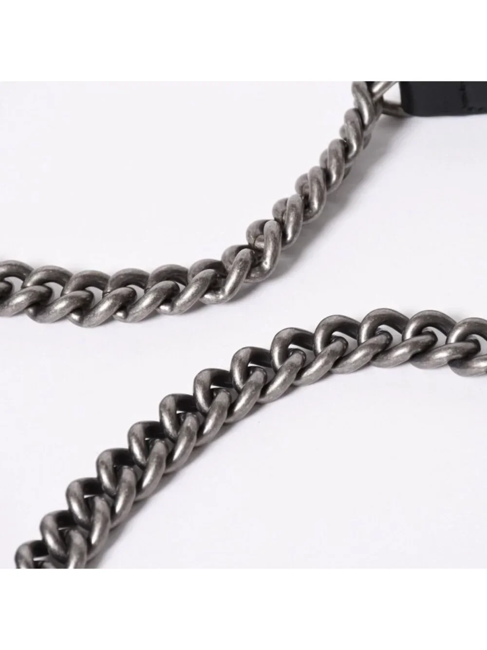 Chanel Boy Chain Shoulder Bag Chevron V-stitch CC Logo Black